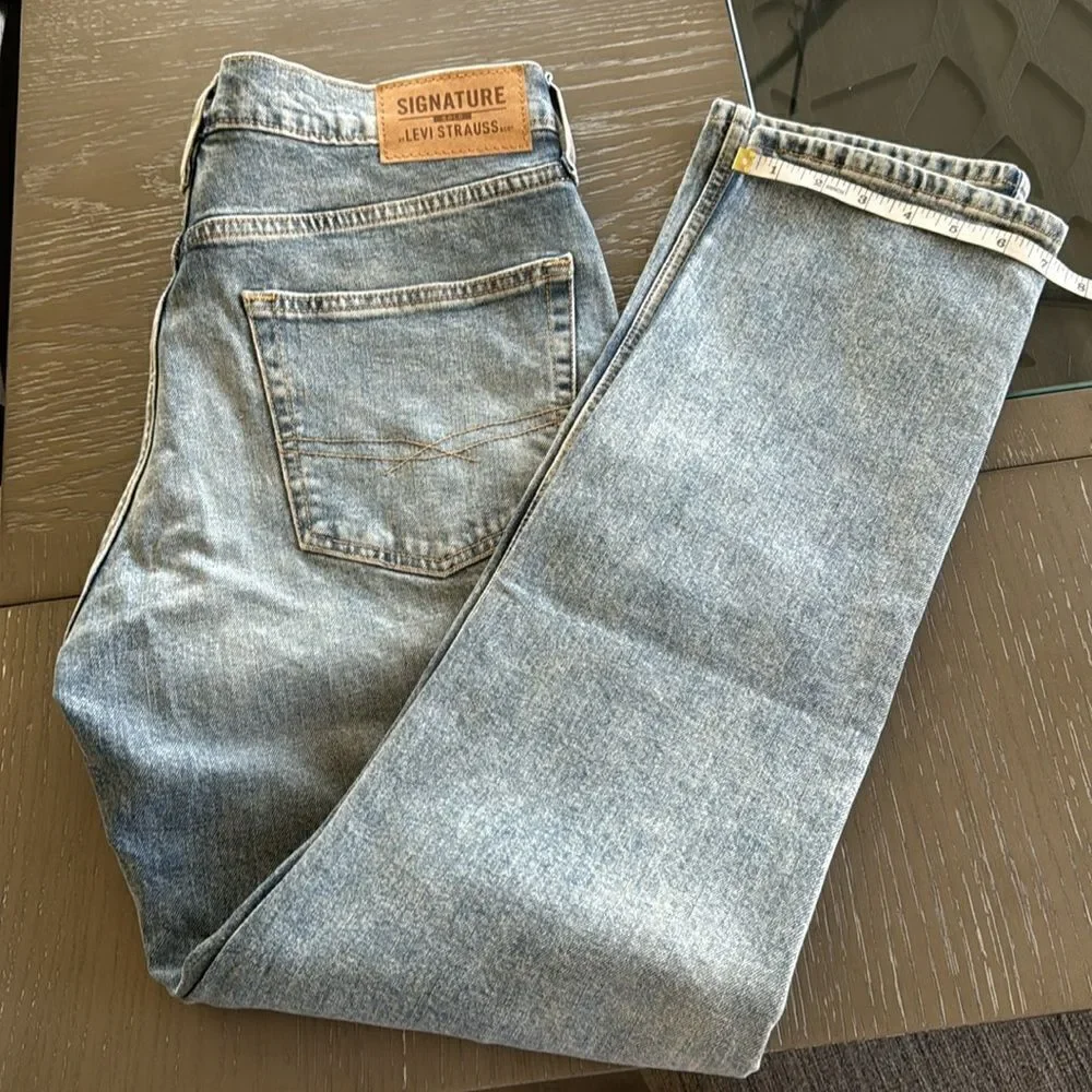 Signature Gold by Levi Strauss & Co. Men's Slim Straight Jeans Size W34 X L30